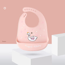Load image into Gallery viewer, Bib Waterproof Silicone Feeding Saliva Towel Newborn  Adjustable Bur Cloth Turban Disposable Cartoon with Elegant Deisgn For Baby and Kids
