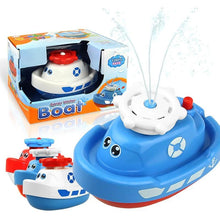 Load image into Gallery viewer, Modernt Trend Cartoon Baby Bath Toy Electric Rotating Spraying Water ship Toy For Infant Water Jet Boat Bathroom Toy For Kids
