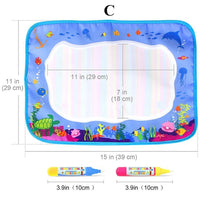 Load image into Gallery viewer, Magic Water Painting Drawing Mat &amp; 2 Pens Doodle Board Coloring Books for Kids Children Educational Toys

