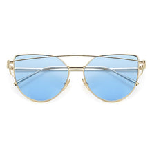 Load image into Gallery viewer, NEW  Stevvex Designer Cat eye Sunglasses For Women and Ladies in Vintage Metal Reflective Glasse Mirror Retro Oculos De Sol Gafas Style With UV 400 Protection
