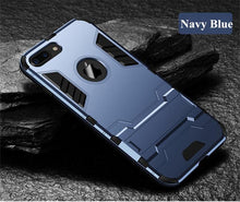 Load image into Gallery viewer, Luxury Black Cool Armor Case For iPhone 8 7 6 6S Plus 5 5s Shockproof Case For iPhone X XS MAX XR Stand Cover Case  Heavy Duty Shockproof Armor Dual Layer Protection Back Case Cover
