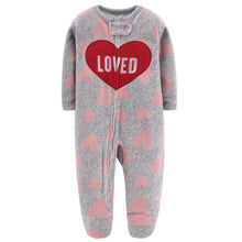 Load image into Gallery viewer, Home Love Romper Fleece Jumpsuit For Newborn Baby Boys And Baby Girl  New Born Baby Clothes
