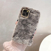 Load image into Gallery viewer, Fashion Plush Leopard Phone Case For Iphone 11 Pro Max Xs Max X Xr Cases Furry Fluffy Warm Cover For Iphone 6 6s 7 8 Plus Case Women Fashion Faux Fur Case For Iphone
