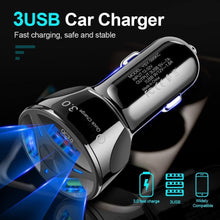 Load image into Gallery viewer, NEW 30W 3A Car Charger Quick Charge 3.0 4.0 Universal 3 USB Port Fast Charging Adapter For Car

