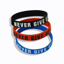 Load image into Gallery viewer, New Trend Motivation "The Road to Dreams" "Never Give Up"  Inspirational Silicone Rubber Bracelet Elastic Band  Brecelet for Women and Men In Unisex Design
