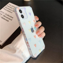 Load image into Gallery viewer, Love Heart Transparent Shockproof Phone Case For iPhone 12 11 Pro Max 7 8 Plus X XS Max XR Lens Protection Soft Cover Love Heart Pattern Soft Flexible Ultra-thin Shockproof Cover Women Girls Phone Case
