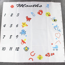 Load image into Gallery viewer, Baby Monthly Growth Milestone Blanket Photography Requirements Background Towel Cute Memory Carpet

