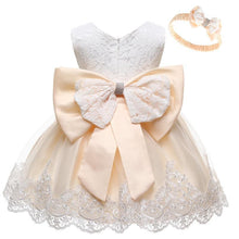 Load image into Gallery viewer, Luxury Modern Baby Girl Christmas Dress Newborn Baby Girls Bow Dresses For Baby 1st Year Birthday Party
