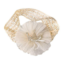 Load image into Gallery viewer, ILuxury Handmade Infant Child Hair Band Three-dimensional Alloy Rhinestone Crown Headdress  Elastic Headband Turban For Baby Girls
