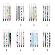 Load image into Gallery viewer, 4PCS/SET Infant Pacifier Clips Holder Clip Nursing Teether Clip Nipple Holder Baby Pacifier Clip Soother Holder for Pacifier for Kids and Baby
