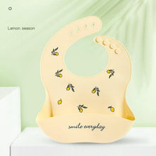 Load image into Gallery viewer, Cute Cartoon Print Baby Bibs Waterproof Soft Silicone Baby Feeding Stuff Dinosaur Pattern Bib For Kids
