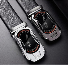 Load image into Gallery viewer, Belts for 3.5cm Width Sports Car Brand Fashion Automatic Buckle Black Genuine Leather Men's Jeans High Quality Waist Male Strap
