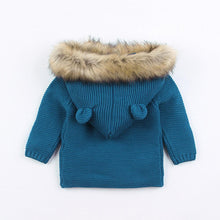 Load image into Gallery viewer, Warm Winter Luxury Newborn Baby Boy Girl Knitted Buttons Hooded Jacket Coat In Modern Design
