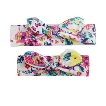 Load image into Gallery viewer, Mother &amp; Baby Headband for Girl Bow Hairband Floral Elastic Hair Bands Parent-Child Turban Hair Accessories Bow For Mother and daughter
