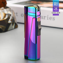 Load image into Gallery viewer, NEW Modern Luxury Grinding Wheel Three Torch Turbo Lighters For Cigarettes Accessories Cigar Smoking Lighters New Metal Design

