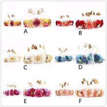 Load image into Gallery viewer, Luxury Modern Brazil Stlye Baby and Mother Feather Flower Headdress  Headwear European Flower Headband For Mother and Daughter
