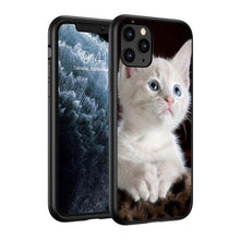 Load image into Gallery viewer, Black Big Eye Cat Cover Phone Case For iPhone 14 13 12 11 Pro Max Mini XS Max X XR Silicone Black Anti-Fingerprint Anti-Fall Clear Soft Anti-Yellow Cover Silicone Case

