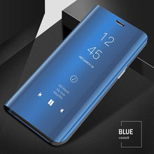 Load image into Gallery viewer, Smart Flip Phone Case For iPhone X XR XS 5 5S SE 7 8 6 6S Plus 11 12 13 Mini Pro Max 2020 Mirror Window Standing Holder Cover  Mirror Screen Smart Plating Case 360 Full Body Ultra Thin Intelligent Protective Case
