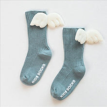 Load image into Gallery viewer, Luxury Modern Socks Baby Girls Knee High Socks With Angel wing  Summer Autumn Cotton Socks Solid Candy Color Toddler For Kids
