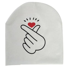 Load image into Gallery viewer, Modern Baby Hat Cute Ear Cotton Girls Cap Scarf Infant Hats Finger love Kids Boys Knitted Cap Winter hat I love mama/pap  Cap
