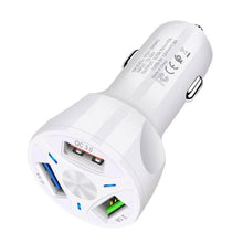 Load image into Gallery viewer, NEW 30W 3A Car Charger Quick Charge 3.0 4.0 Universal 3 USB Port Fast Charging Adapter For Car
