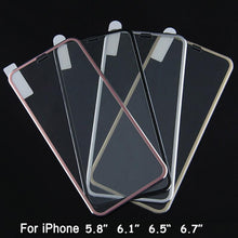 Load image into Gallery viewer, 10D Curved Edge Aluminum Alloy Tempered Glass for iPhone X XS MAX 11 12 Pro Max mini 6 6S 7 8 Plus Full Cover Screen Protector  Titanium Alloy Metal Edge Full Coverage Front Tempered Glass Screen Protector for iPhone
