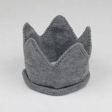 Load image into Gallery viewer, Modern Luxury New Trend  Baby Hat Girls and Boys Crown Knitted Cap Toddler Empty Top Hats Newborn Design Woolen Yarn Bonnet For Kids
