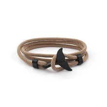 Load image into Gallery viewer, Whale Tail Anchor Bracelets Men And Women Charm Nautical Survival Rope Chain Bracelet Male Wrap Metal Hooks Fashion Gift

