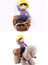 Load image into Gallery viewer, Hilarious Cowboy Rider Christmas Pet Costume | NCS
