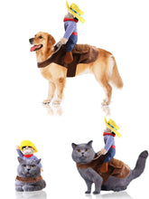 Load image into Gallery viewer, Hilarious Cowboy Rider Christmas Pet Costume | NCS
