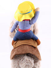 Load image into Gallery viewer, Hilarious Cowboy Rider Christmas Pet Costume | NCS
