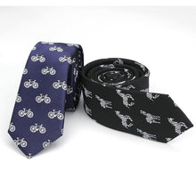 Load image into Gallery viewer, Horse-Bicycle Collection Skinny Ties - 2 Colors &amp; Styles
