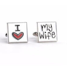 Load image into Gallery viewer, I ❤ My Wife Cufflinks
