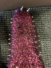 Load image into Gallery viewer, After Midnight Burgundy with Gold Spikes Men’s Smoking Dress Shoes
