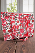 Load image into Gallery viewer, SC - Poppy Lane Pink Floral Tote Bag
