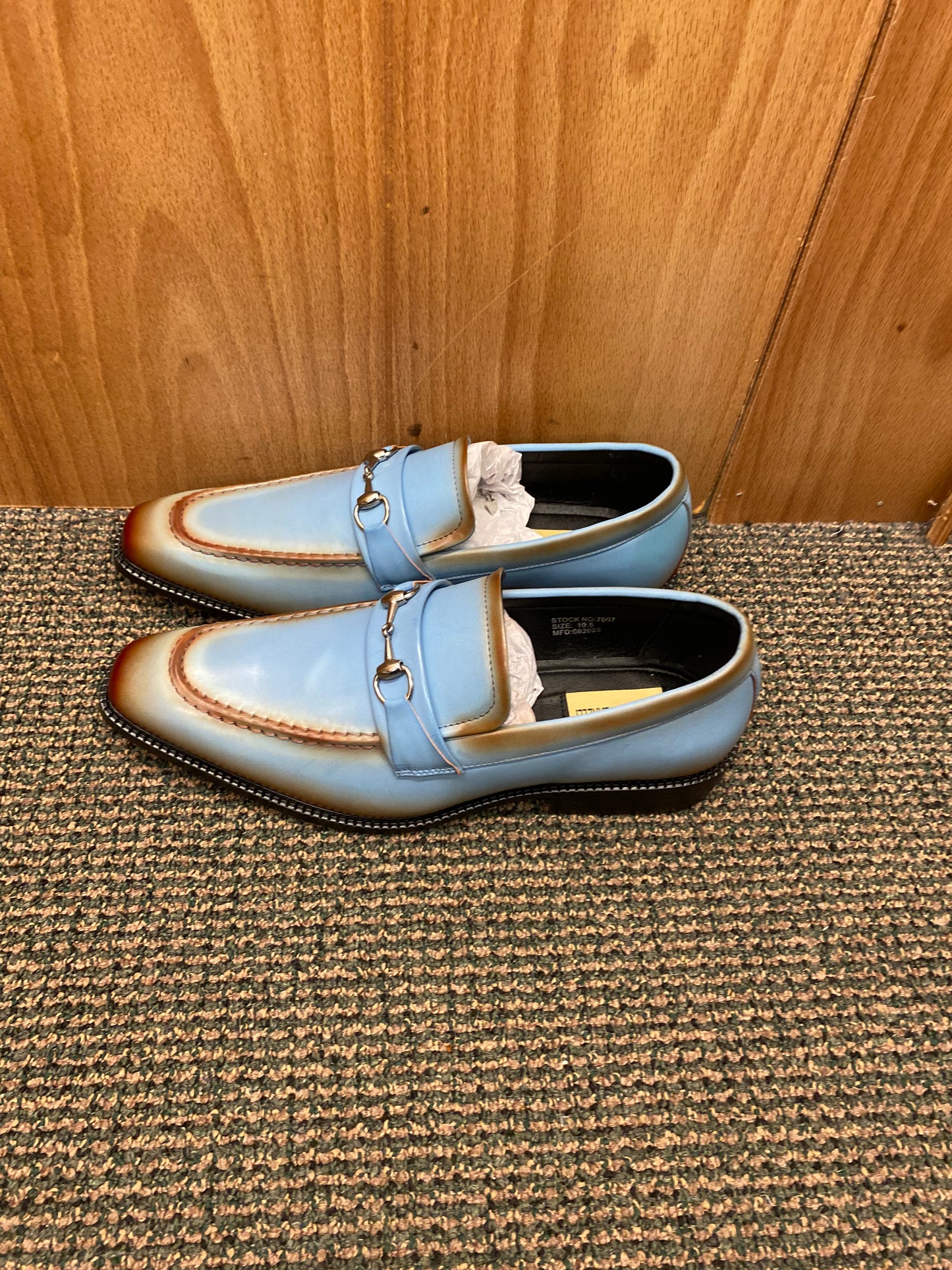 Antonio Cerrelli 7007 Blue/Tan Men’s Slip-on Dress Shoes