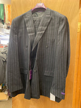 Load image into Gallery viewer, Canuti Peter C158 Purple/Grey Stripe Double Breasted Modern Fit Suit
