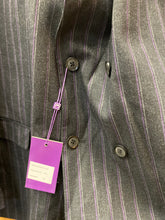Load image into Gallery viewer, Canuti Peter C158 Purple/Grey Stripe Double Breasted Modern Fit Suit
