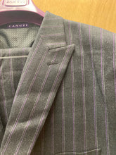 Load image into Gallery viewer, Canuti Peter C158 Purple/Grey Stripe Double Breasted Modern Fit Suit
