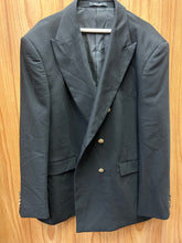 Load image into Gallery viewer, Sachri Black Double Breasted peak lapel Blazer Size 54 | 100% Wool
