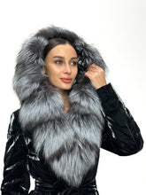 Load image into Gallery viewer, Genuine Silver Fox Fur Down Fill Coat
