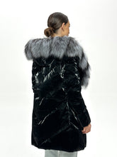 Load image into Gallery viewer, Genuine Silver Fox Fur Down Fill Coat
