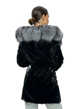 Load image into Gallery viewer, Genuine Silver Fox Fur Down Fill Coat

