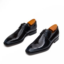 Load image into Gallery viewer, Goodyear welt derby patent leather shoes
