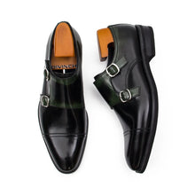 Load image into Gallery viewer, Goodyear Premium Double Monk Strap Shoes Green

