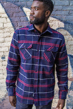Load image into Gallery viewer, Grand Flannel, Marine Plaid

