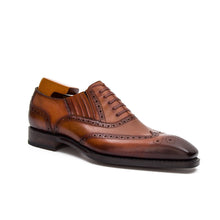 Load image into Gallery viewer, Goodyear Welted Brogue Oxford Shoes Brown
