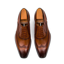 Load image into Gallery viewer, Goodyear Welted Brogue Oxford Shoes Brown
