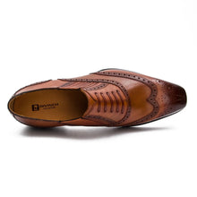 Load image into Gallery viewer, Goodyear Welted Brogue Oxford Shoes Brown
