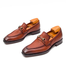 Load image into Gallery viewer, Goodyear Brown leather loafer with horsebit
